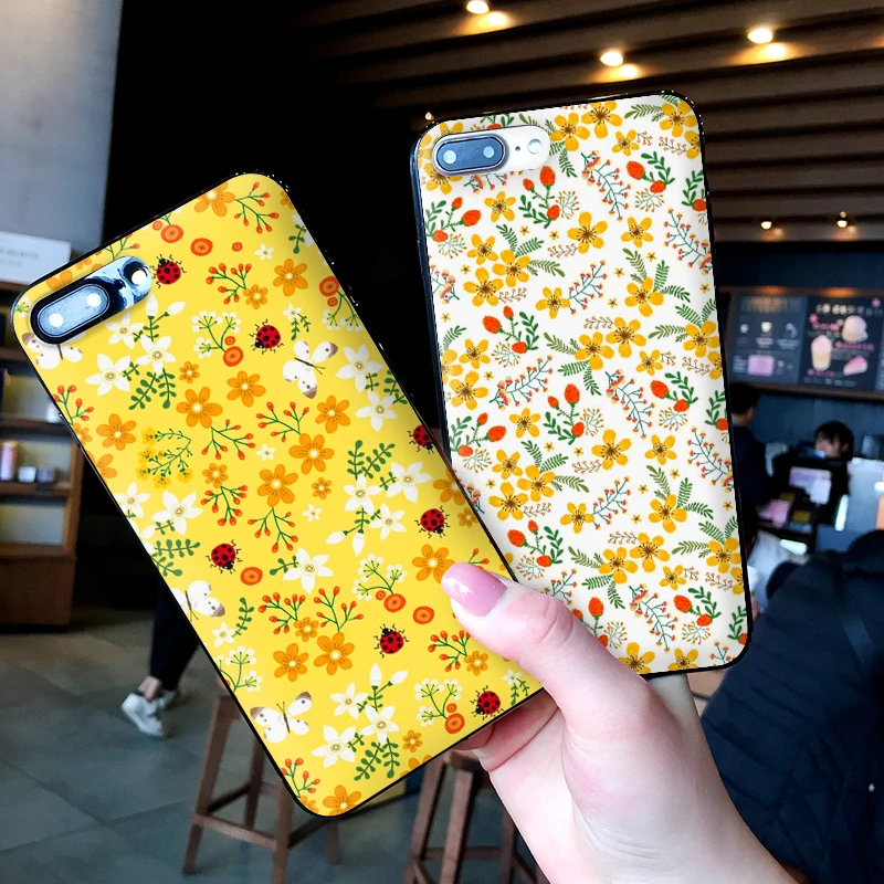 Плитка мультфильм розы цветы для Xiaomi Redmi 7 Note 4X 5A 16G 32G GO 7A K20 pro 6 5 8 Pro роскошный