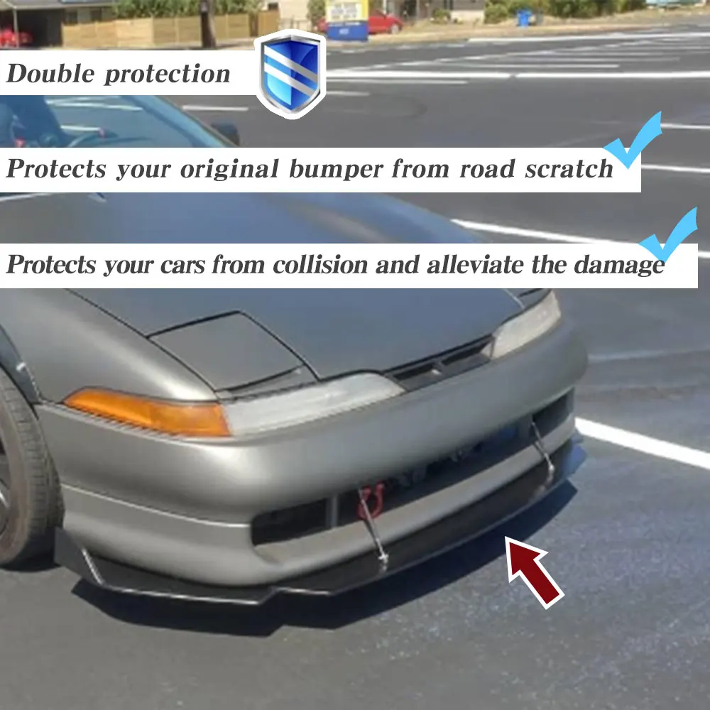 Передний бампер для губ подбородка комплект тела спойлер сплиттер диффузор 3 шт.