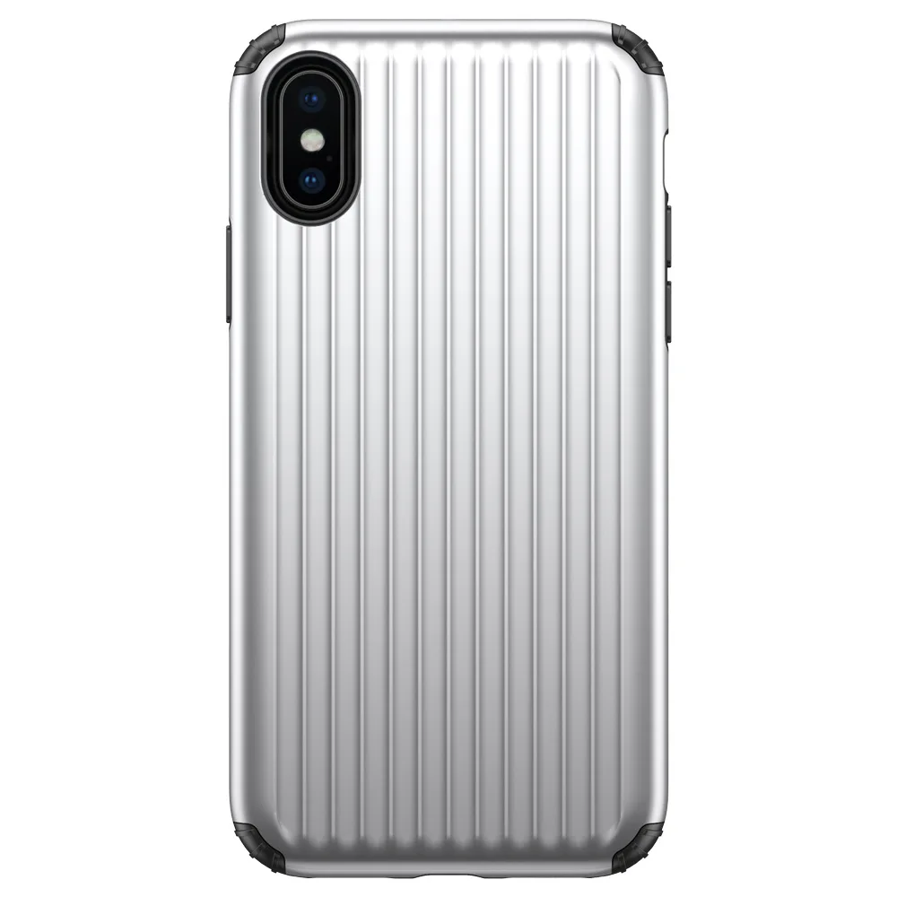 Высококачественный багаж чехол для iphone X XS MAX чемодан класса люкс чехлы TPU + PC