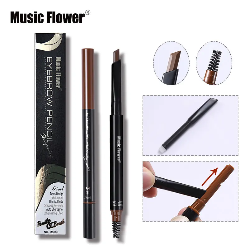 Брендовый карандаш для бровей с музыкой и цветами макияжа глаз матовый нюдовый 3