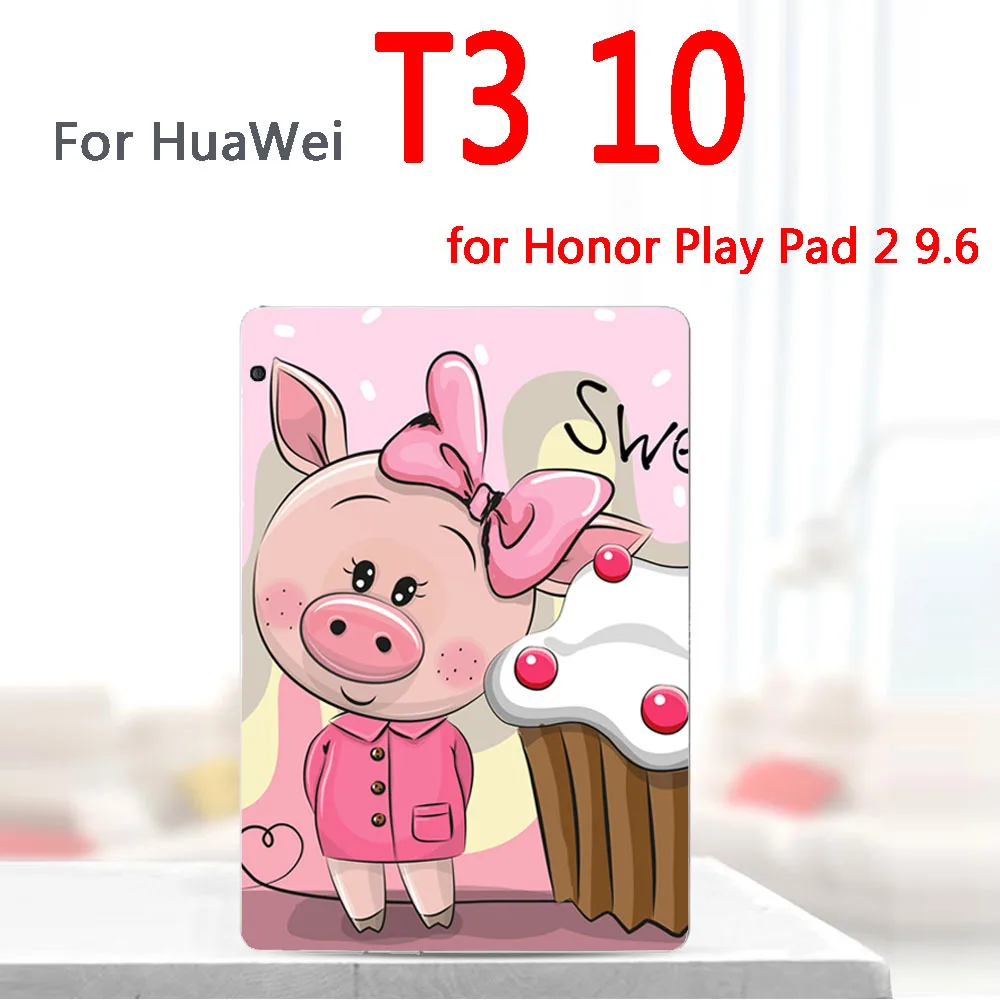 Роспись Tablet крышка для huawei Mediapad Медиа Pad T3 10 8 7 3g 7g3 AGS-W09 L09 KOB-L09 W09 для игровой площадки 2 9,6 8 силиконовый чехол - Цвет: T3-10-dan gao zhu