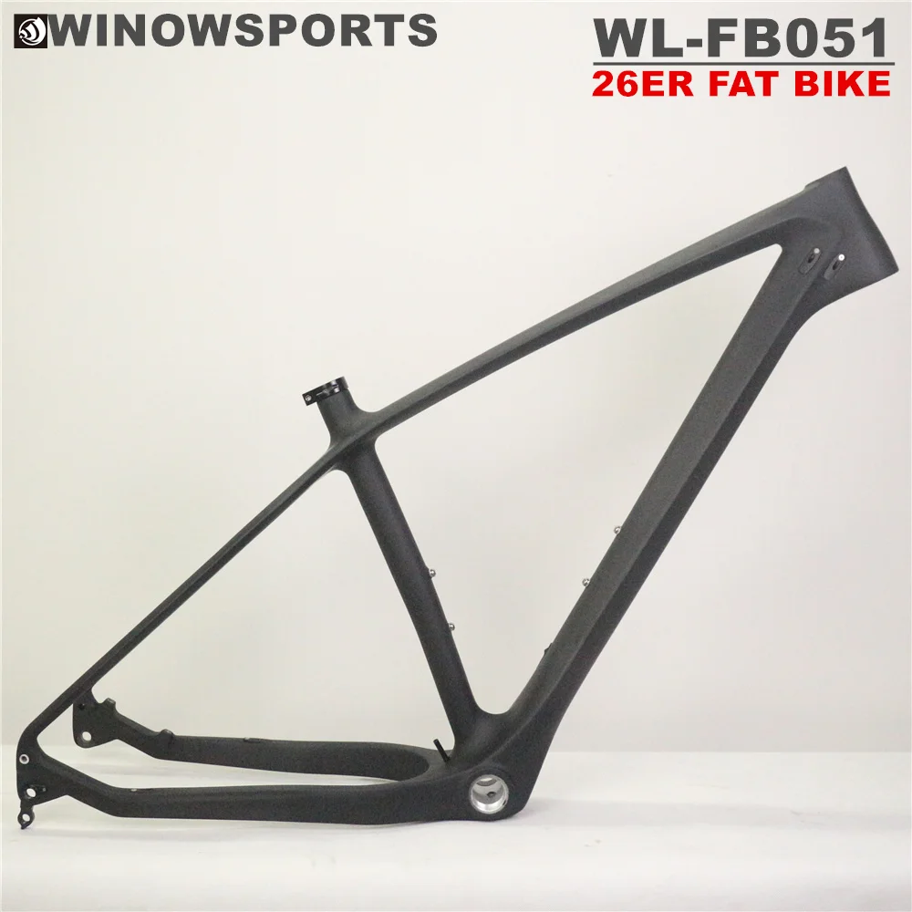 

Winowsports 26er углеродная mtb рама для полных велосипедов Рама 26*5,0 "шины через 197x12 мм углеродный Снег велосипед 26 дюймов Рама с вилкой