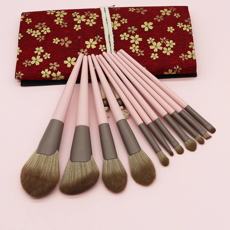 

11 Pcs Make Up Brushes Professional Beauty Make Up Set Bags Eye Shadows Eyeliner Face Loose Powder Cosmetics women Tool