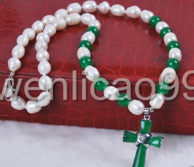 Ювелирные изделия Жемчужное ожерелье рис белый акоя пресная вода