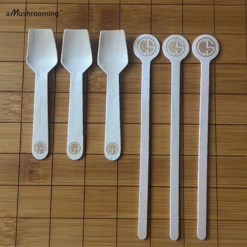 100pcs Personalized Wooden Stir Sticks Mini Spoons for Appetizers Parfatis Home Garden Candy Bar Buffet Table Decoration | Дом и сад