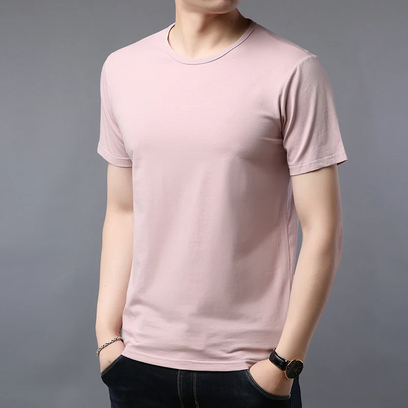 

2021 new summer tops tees men round neck cotton short-sleeved T shirt jke1498