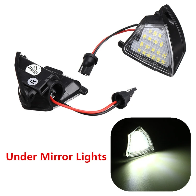 2 шт. без ошибок светодиодный светильник для автомобиля под зеркалом лужа лампа 12