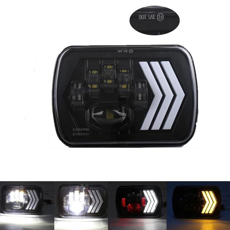 

1 шт. для Wrangler YJ 7x6 ''5X7" DRL светодиодные галогенные фары для jeep cherokee xj comланч MJ H6014 H6052 H6054 лампочки