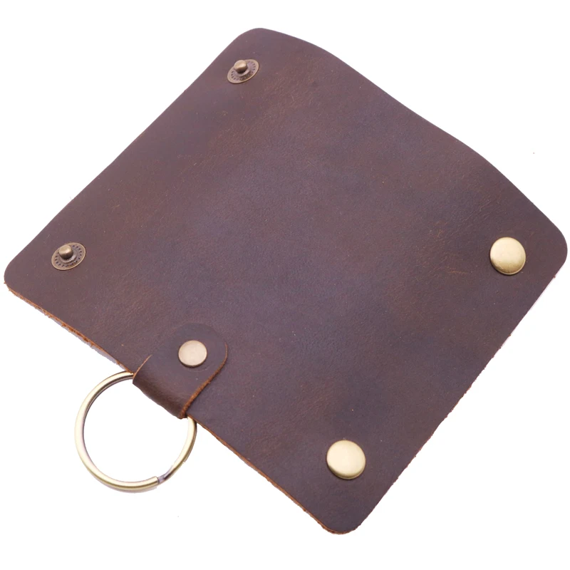 Handmade Genuine Leather Key Wallet Men Women Holder Keychain Pouch Purse Designer Housekeeper Car Small Key Case Keys Pouch