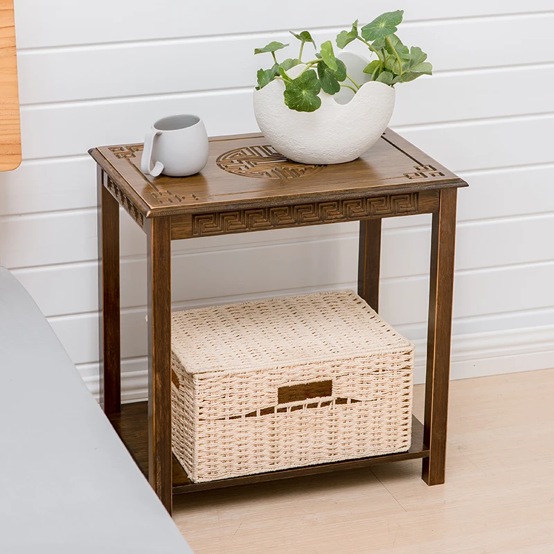 

Kung Fu Small Tea Table Tea Table-Side Cabinet Tea Space Flower Stand Solid Wood Teaware Shelf