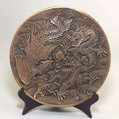 

Exquisite antique (Long Feng Cheng Xiang. Plate) home furnishings