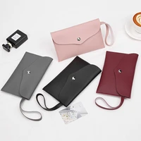 1pcs pure color womens bag napa pattern female clutch coin purse mobile phone small square pu leather bag supply wholesale 2021