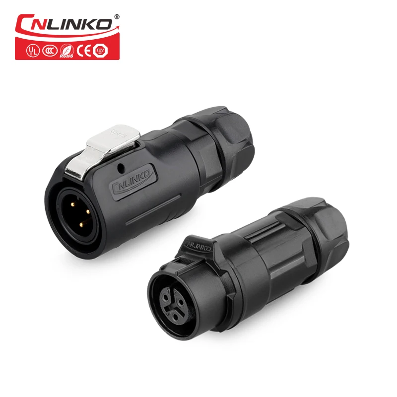 Cnlinko IP67 5A M12 пластиковый разъем питания 3 контактный соединитель легко быстро