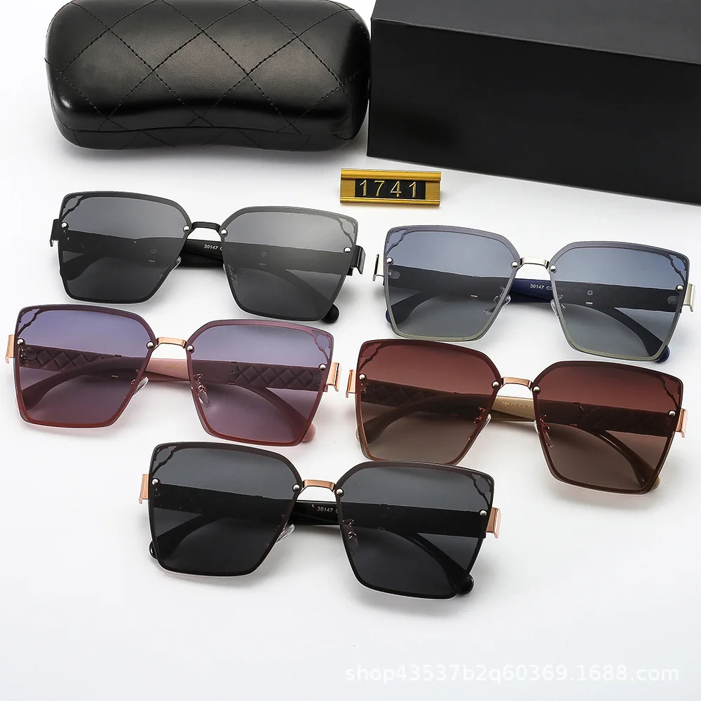 

Designer Original Brand Polarized Sunglasses Frame Vintage Square Oversized Shades Glasses Women Men UV400 Outdoor Eyewear Gift