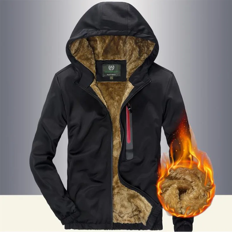 Мужская Уличная зимняя теплая куртка с защитой от ветра и бархата Утепленные