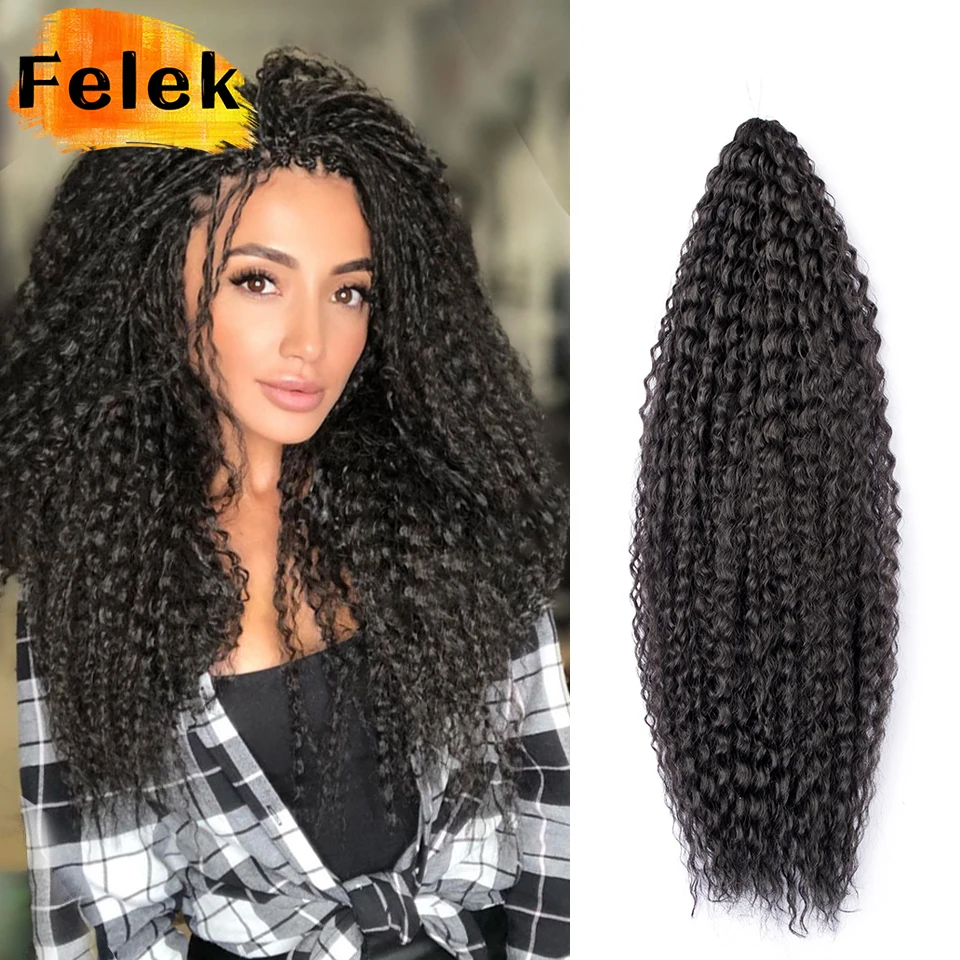 

Crochet Hair Afro Kinky Curly Synthetic Ombre Crochet Braiding Hair Extensions Brazilian Jerry Curl Marly Braids For Black Women