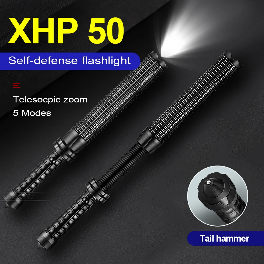 

XHP50 супер яркий фонарик с бейсбольной битой 18650 светодиодный фонарик водонепроницаемый фонарик рабочая лампа мощный фонарик охотничий фона...