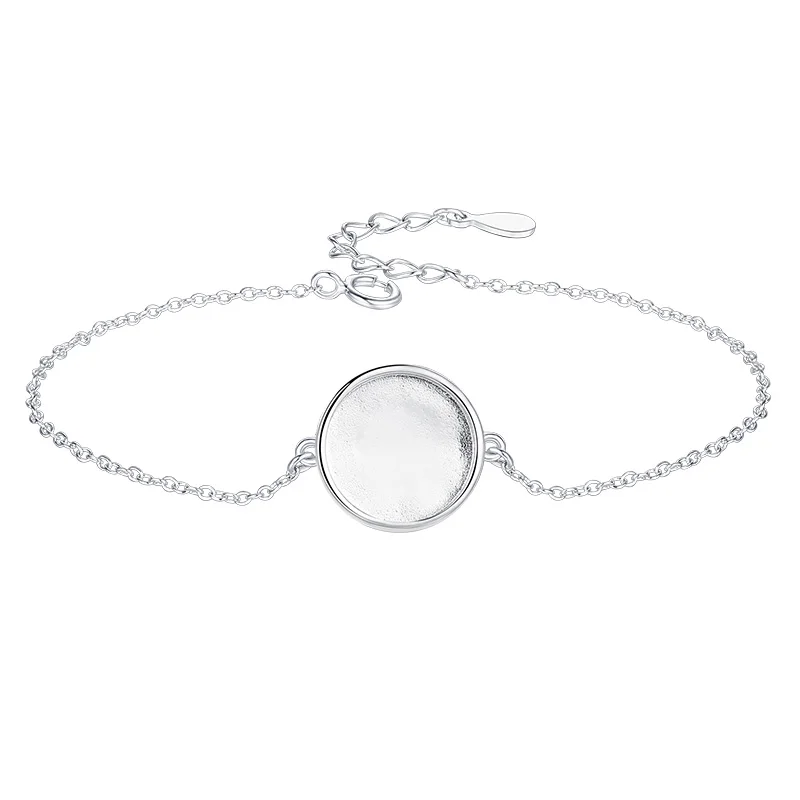 Распродажа Круглый Шарм 100% Стерлинговое Серебро 925 пробы CZ Кристалл звезда звено