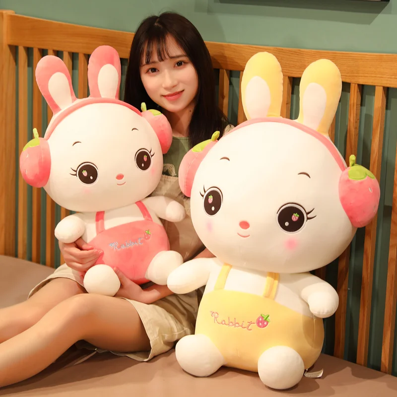 Kawaii Фруктовый кролик наушники фрукты Косплей плюшевые животные игрушка подушка