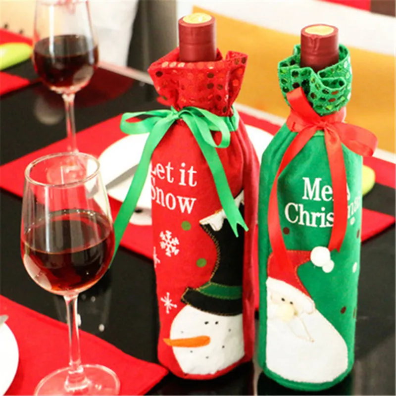 

Новый год 2022 подарок новейшая Рождественская крышка от пыли для винной бутылки рождественские украшения для дома Рождество 2021 декор для об...
