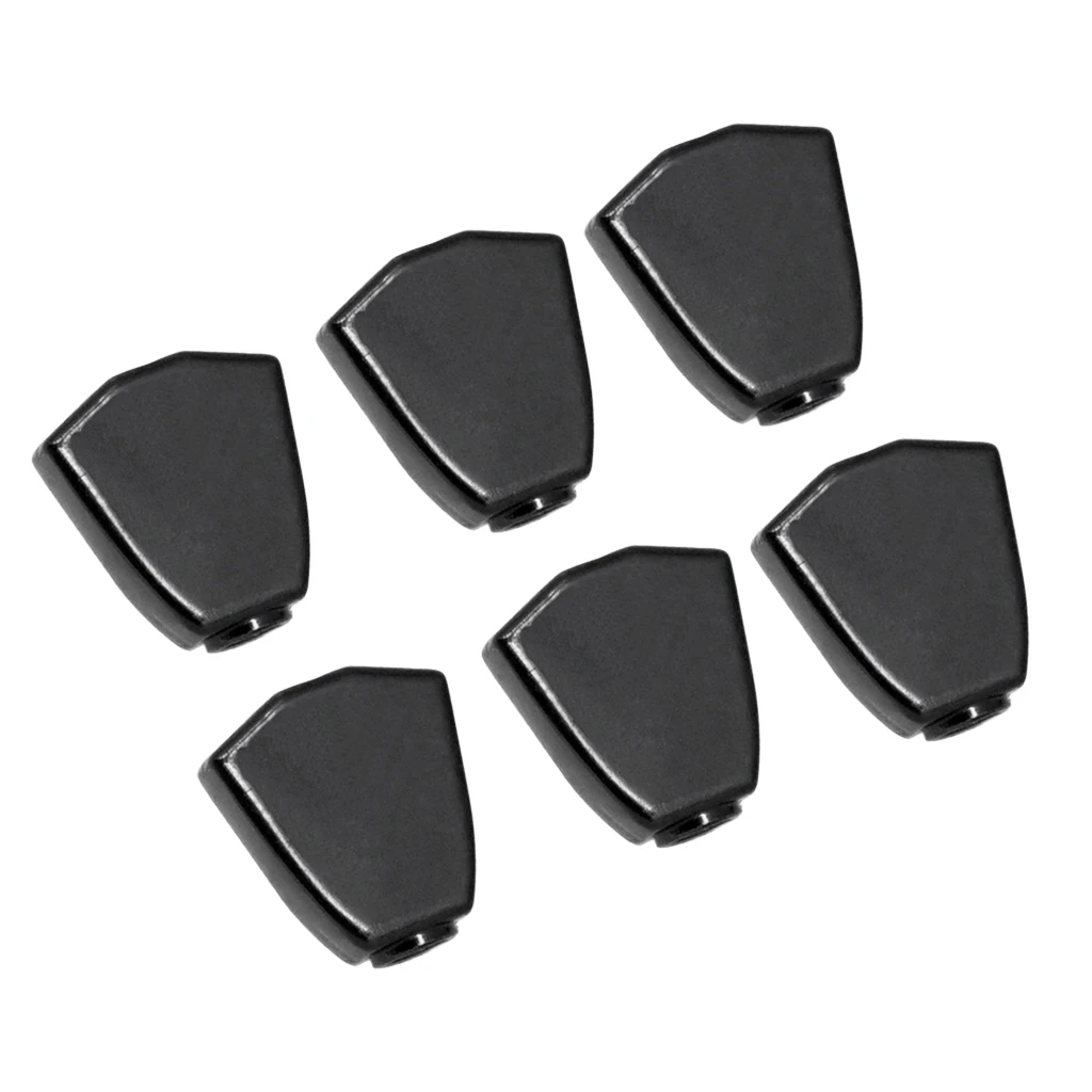 Набор из 6 гитары Настройка кнопки со штифтами Замена Колки ручки крышки черный |