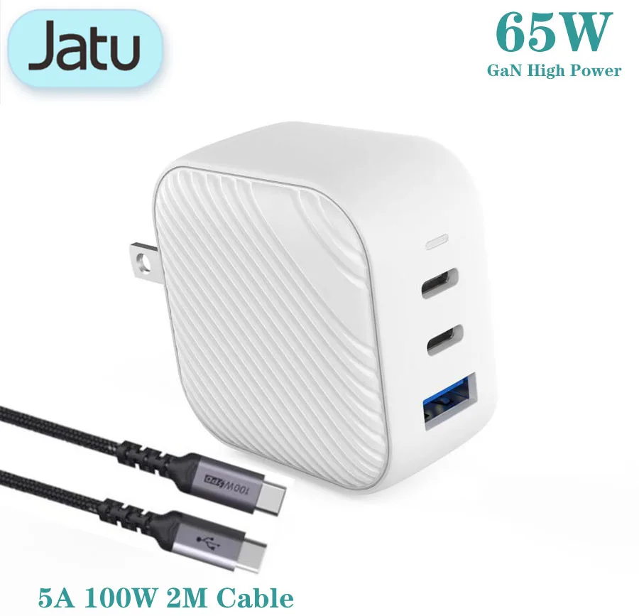 

Cellphone Charger 66W GaN Charger 66W Fast Charger 3 Port Quick Charger For Iphone Samsung Xiaomi Laptop Charger Adapter