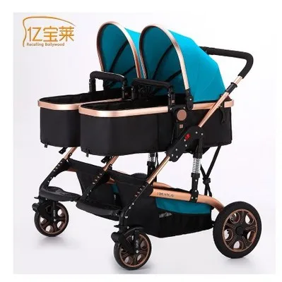 Сдвоенная прогулочная коляска Bugaboo donkey бренд мама лицо бок о бок Близнецы для второго ребенка складной коляска - Цвет: Connected frame2