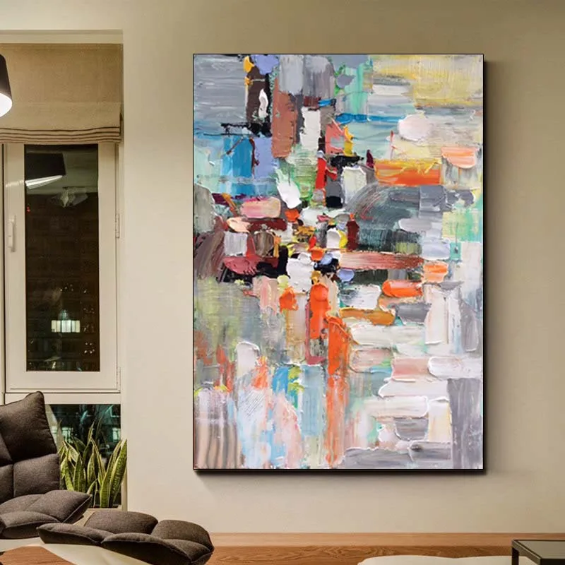 

Handmade Modern Thick Impasto Abstract Wall Art Canvas Oil Painting Picture Living Room Bedroom Home Wall Decor Drop Shipping