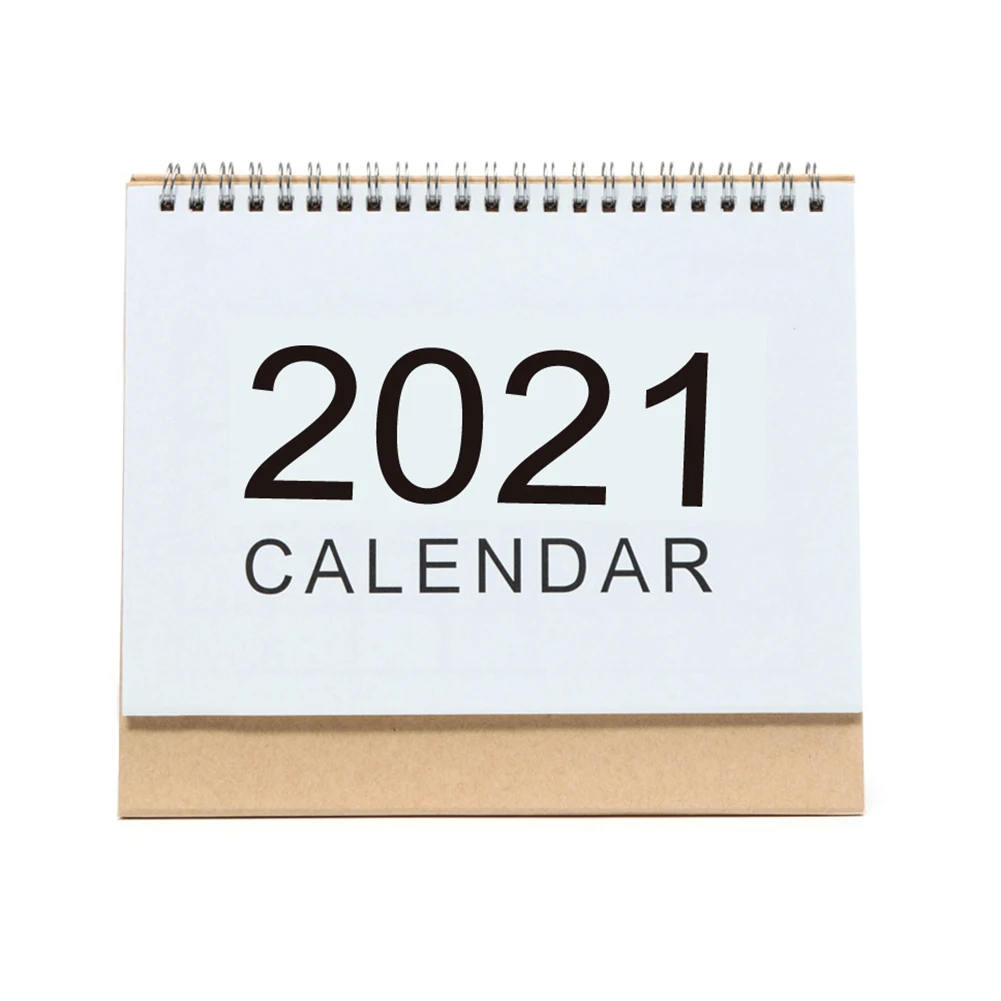 

Desk Calendar 2021 Simple Design 360 Page Turning Tabletop Calendar Sep. 2020 - Dec. 2021 Creative Calendar Notepad