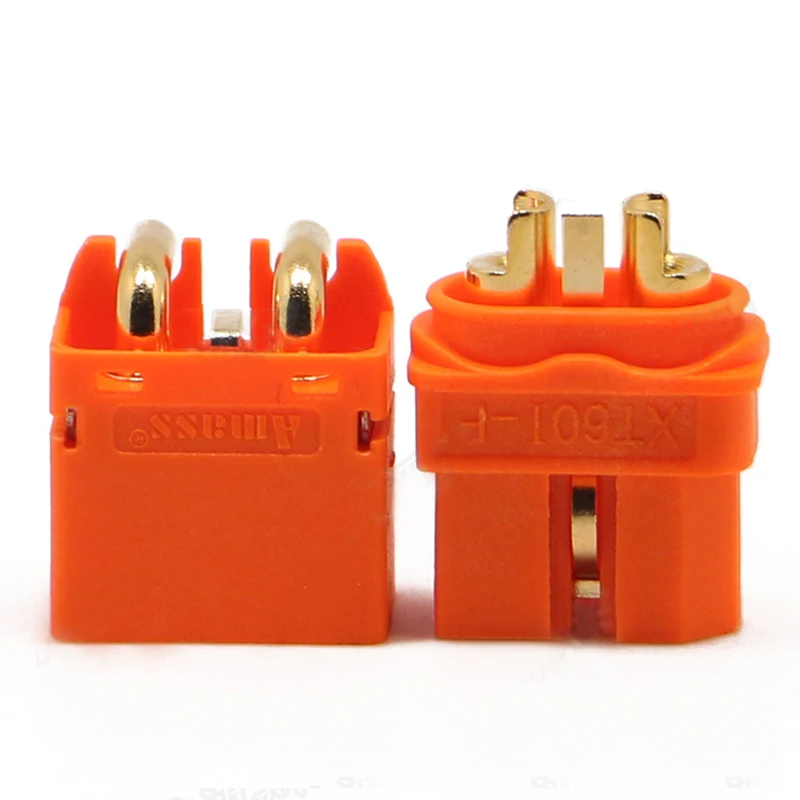 Conector AMASS XT60 2 + 1 con Pin de se&ntilde;al XT60IPW XT60I, placa Rectangular Horizontal, enchufe, versi&oacute;n de dos n&uacute;cleos, 10 unids/lote-1