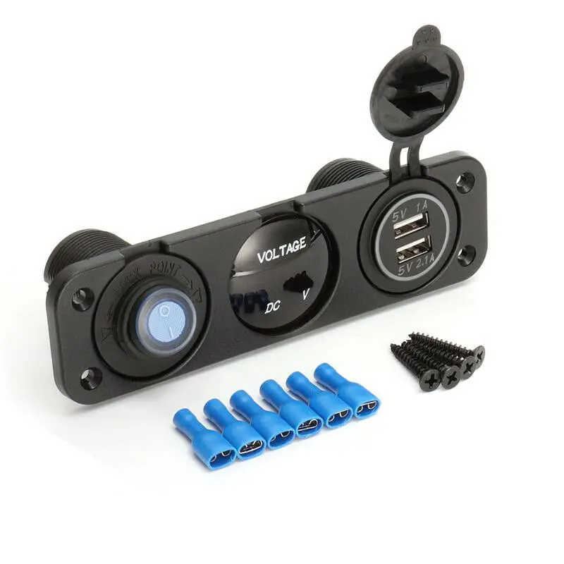 Светодиодный кулисный переключатель под заказ гнездо ABS + металл 12 В компактный