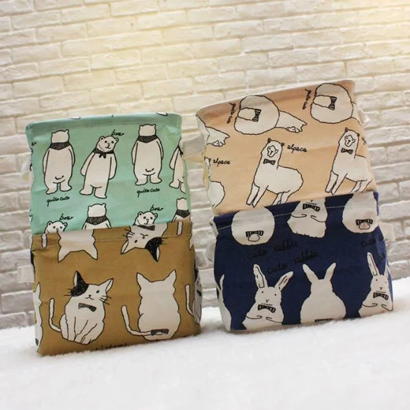 Парусиновая Водонепроницаемая корзина для хранения прикроватная закусок