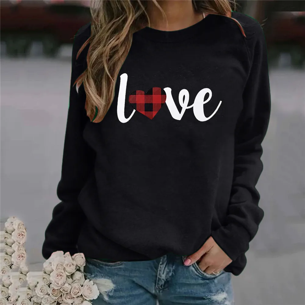 

Pregnant Woman Dress Long Skirt Pregnant Contrast Love Pattern Design Women's Casual Top T-shirt For Maternity Tees