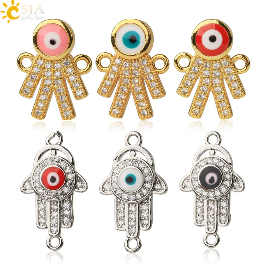 CSJA металлические бусины с двумя отверстиями для рукоделия изготовления