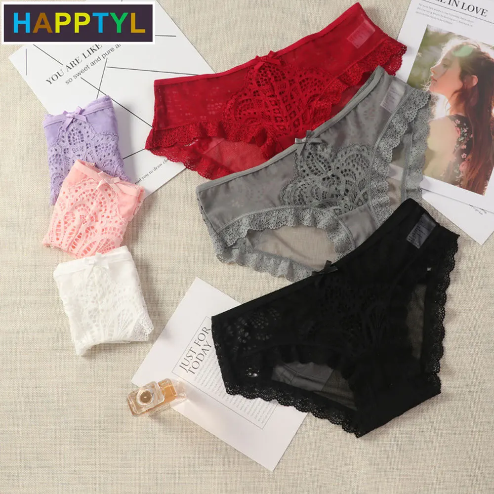 HAPPTYL 1 шт. Женские Сексуальные Кружевные Трусики бикини нижнее белье хлопковые