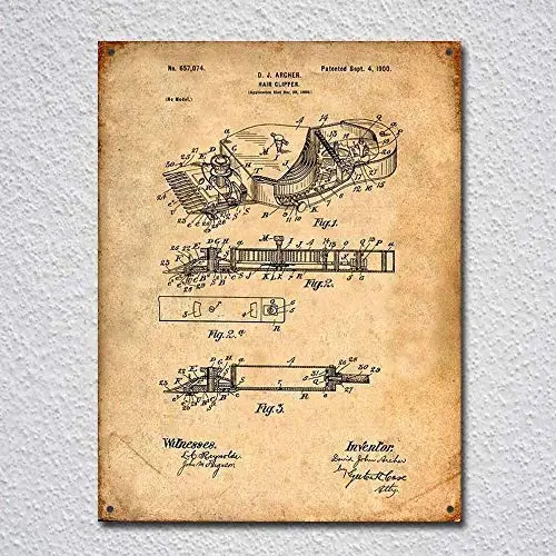 

Tin Sign New Aluminum Vintage Hair Clipper Barber Shop Metal Sign 11.8 x 7.8 Inch