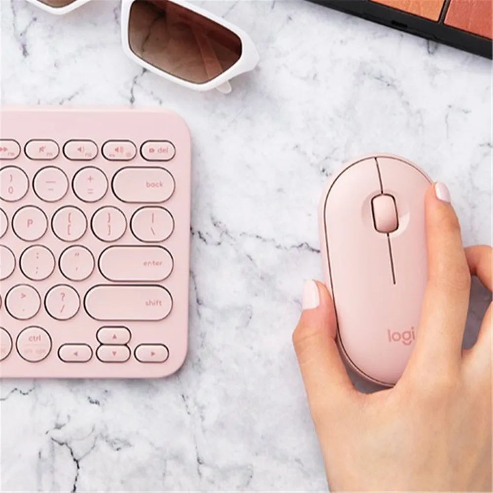 Беспроводная Bluetooth-мышь для Logitech M350 Pebbe ультратонкая маленькая Бесшумная офисная