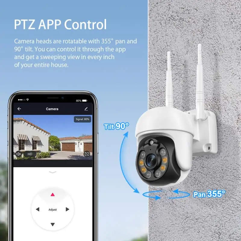 IP-Камера уличная Беспроводная с Wi-Fi 1080P PTD/Tuya 2 МП | Безопасность и защита