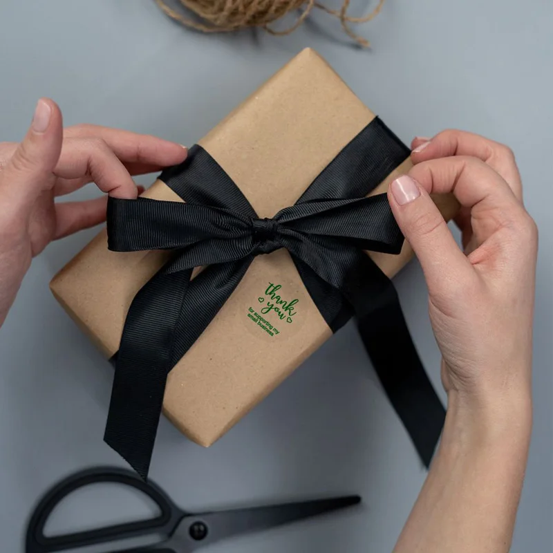 

Round 1 Inch Thank you Label Sticker Wedding Birthday Party Gift Box Thank you Sticker Label Envelope Seal Sticker 500pcs/roll