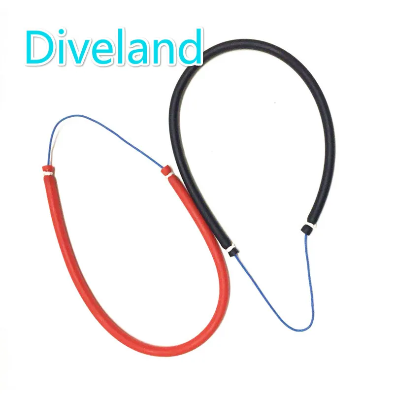 Подводная рыбалка красный черный 50 см Резиновая лента латексная трубка для