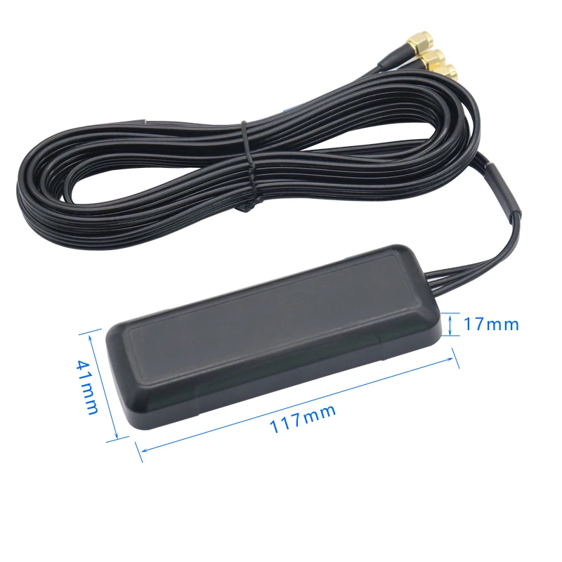 4G GPS WIFI three in one combined outdoor waterproof cabinet active antenna SMA male connector 30dbi high gain 3m RG174 cable