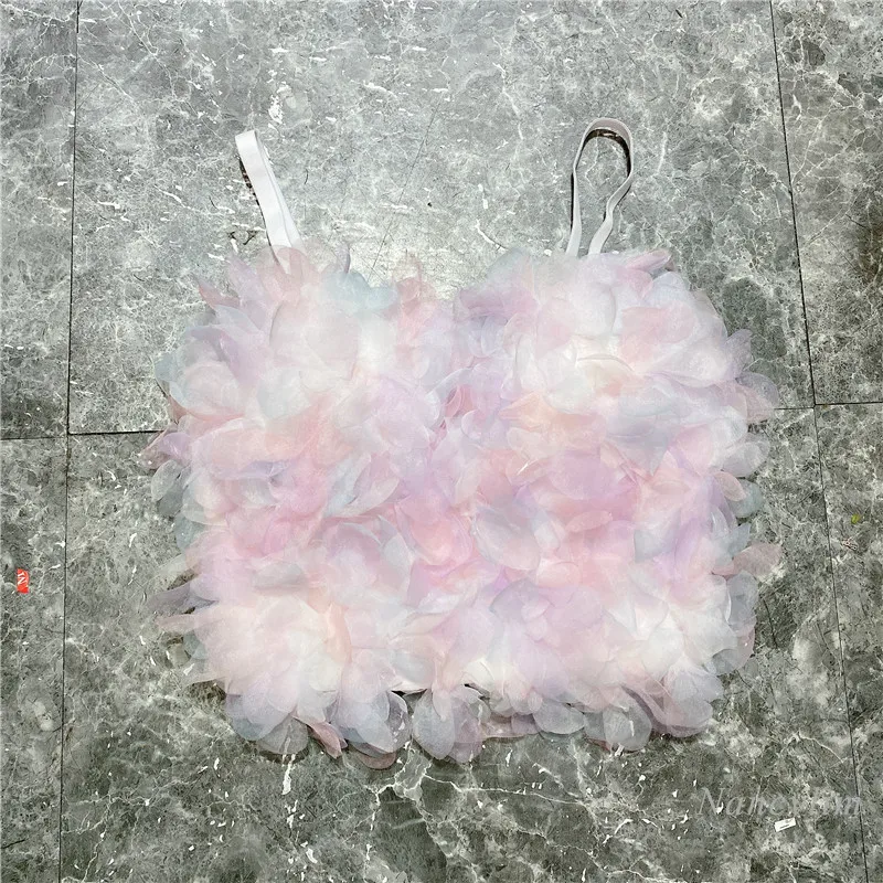 Summer New Cute YMesh Lotus Camisole Tank Women's Slim Fit Tube Top Bottoming Shirt Summer 2021 Nancylim