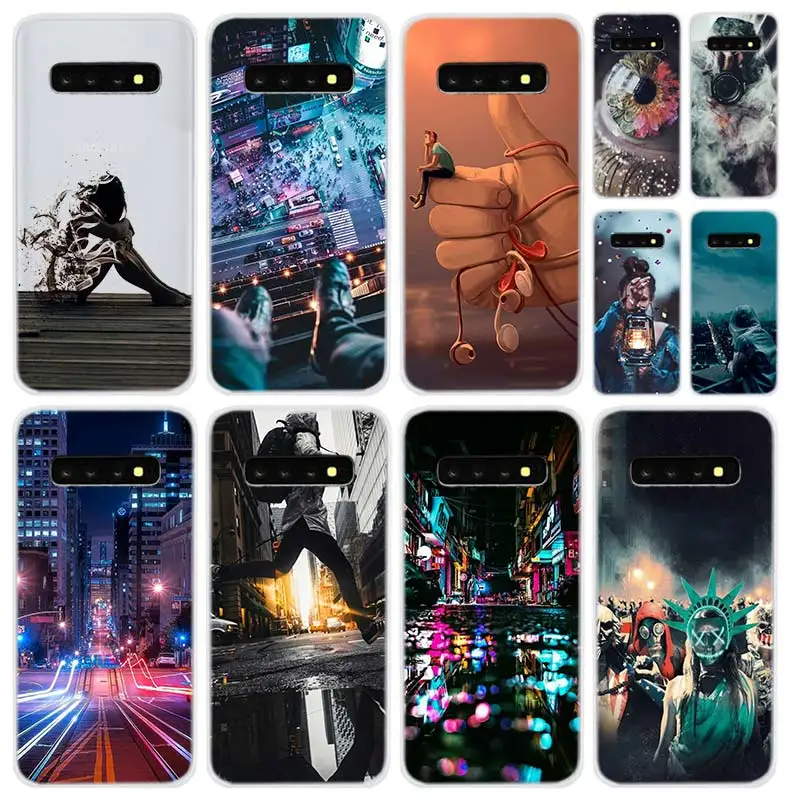 Мягкий силиконовый чехол для Samsung Galaxy S21 S20 Uitra S10 Lite S9 Plus Fe S8 S7edge Обложка обои узор |