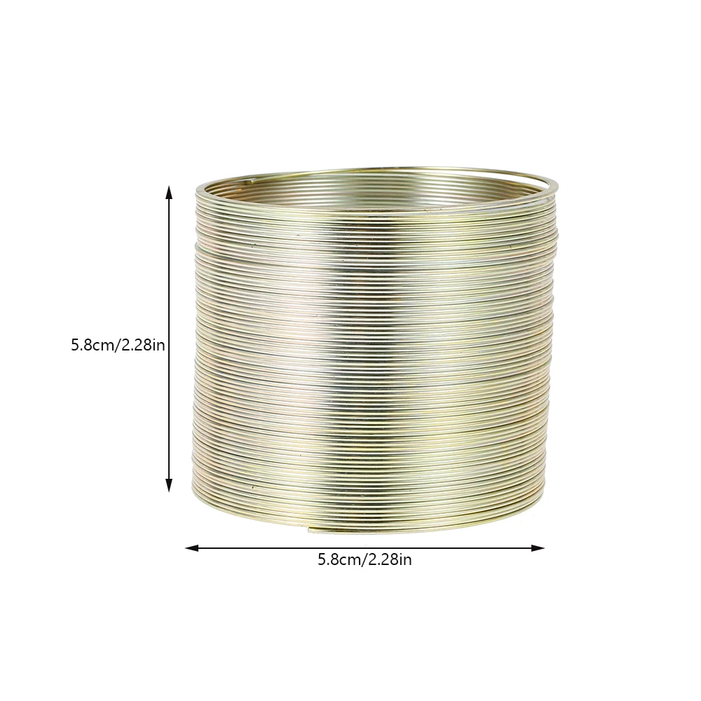 

Flat Metal Rainbow Circle Funny Classic Wave Ring Spring Toys Multi Color Size 58 mm With Custom Logo Service