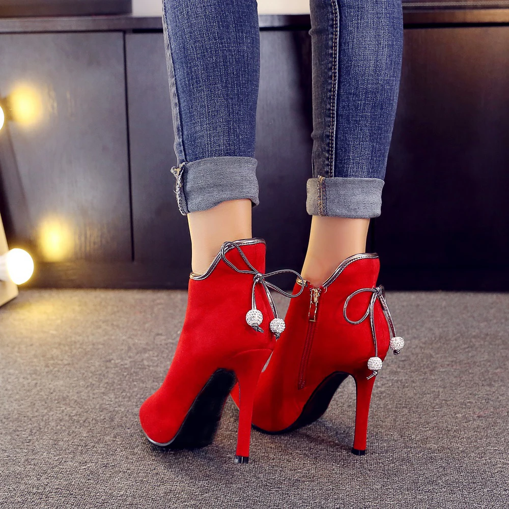 Оригинальные Соблазнительные Серебристые ботильоны с бантом женские свадебные