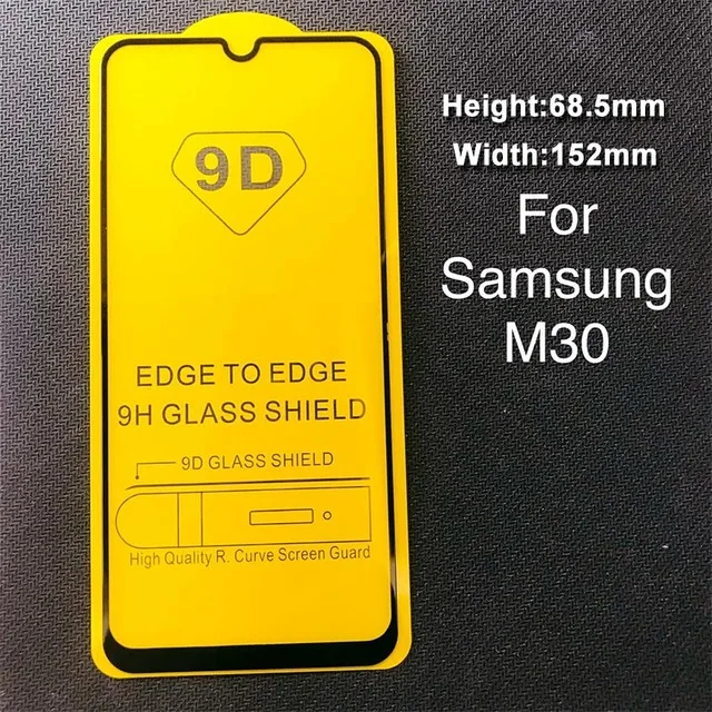 25 шт. 9D полное покрытие изогнутое закаленное Высокопрочное Стекло на samsung Galaxy A50 A20 A10 M10 M20 M30 A70 A40 A30 A20E - Цвет: M30