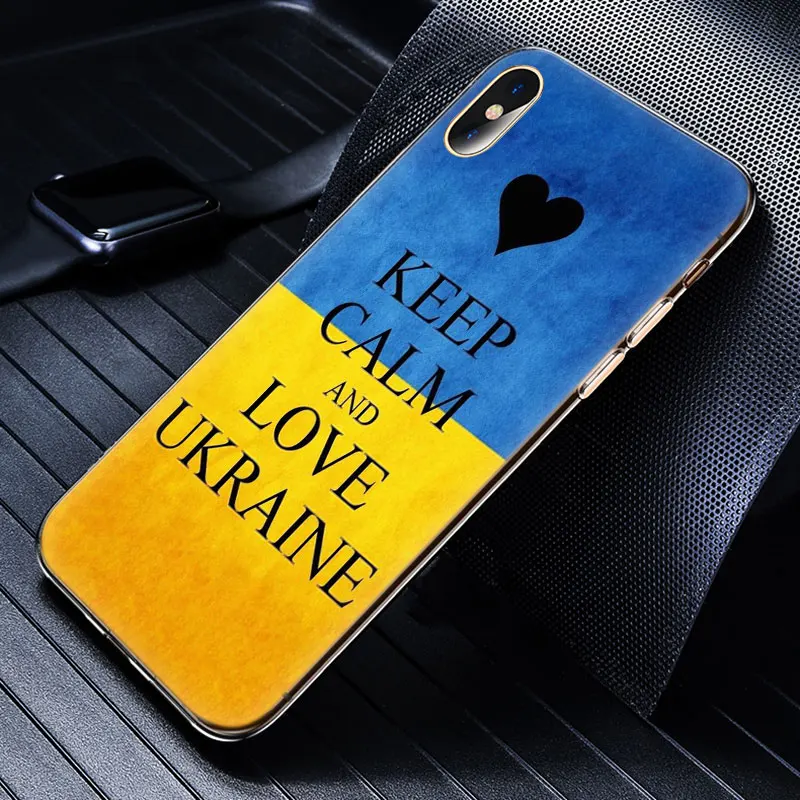 Горячий флаг Украины Мягкий силиконовый прозрачный чехол для Apple iPhone 11 Pro XS Max X XR 6