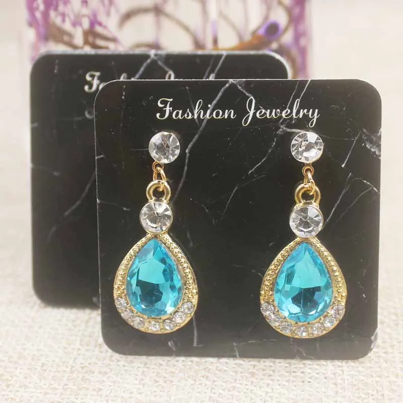 

5*5 см цветные серьги с принтом упаковка бирка карты мраморный дизайн серьги карты цветочный узор серьги Упаковка карты 100 шт./лот