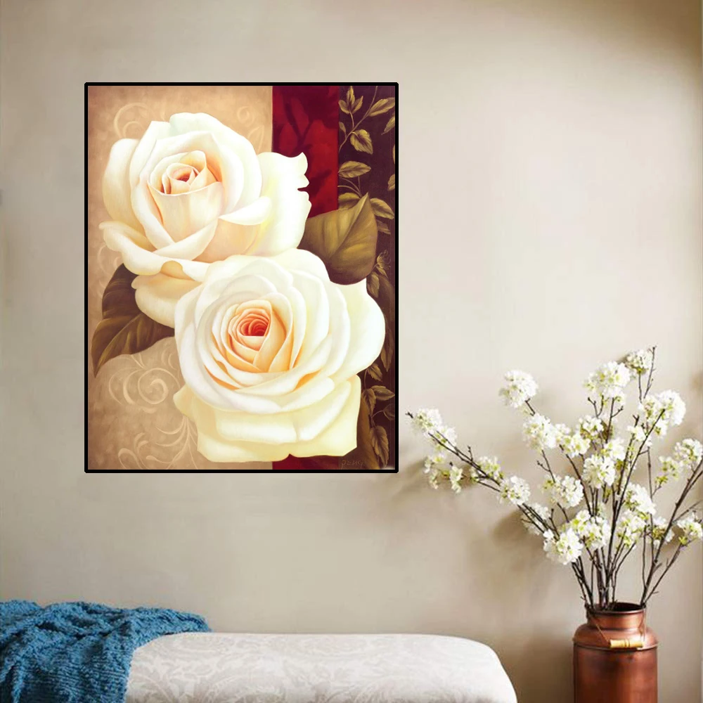 

White Flowers Canvas Painting Modern Home Decoration Wall Art Picture Nordic Room Decor Living Room Decoration Poster And Prints