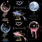 Термонаклейки для одежды с изображением китов и Луны, стирающиеся